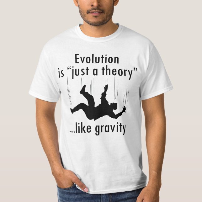Evolution ist gerade ein Shirt der Theorie-Männer (Vorderseite)