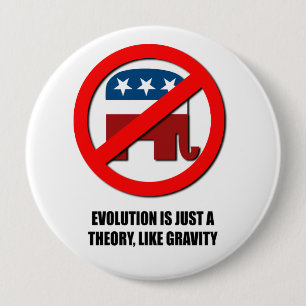 Evolution ist gerade eine Theorie wie Schwerkraft Button