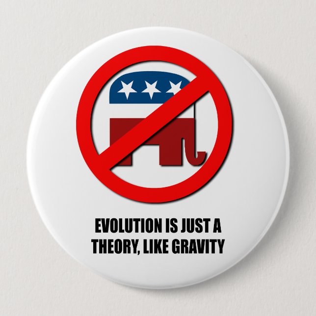 Evolution ist nur eine Theorie wie Gravitation Button (Vorderseite)