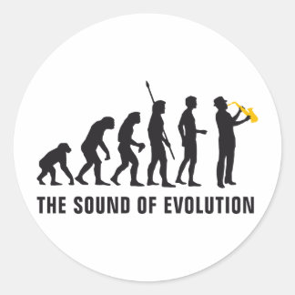 evolution jazz runder aufkleber