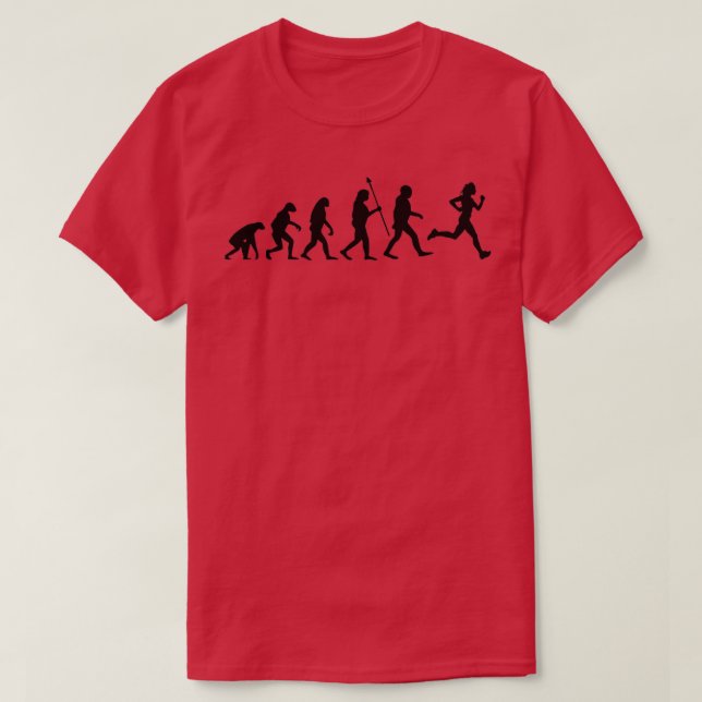 Evolution Joggen Sprint Laufen Race Sport Run T-Shirt (Design vorne)