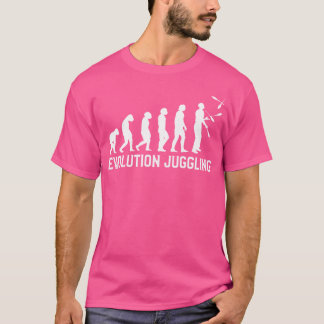 Evolution Jongleur Jonglieren Stift Ball Zirkuslie T-Shirt