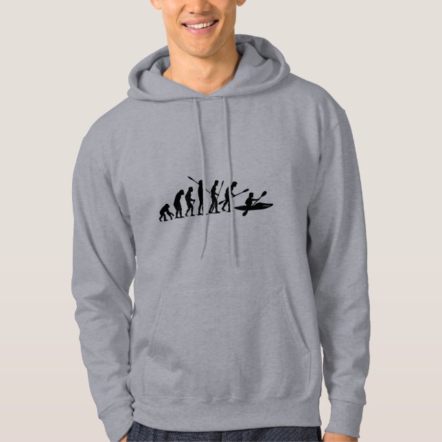 Evolution (Kajak) schaufeln Hoodie (Vorderseite)