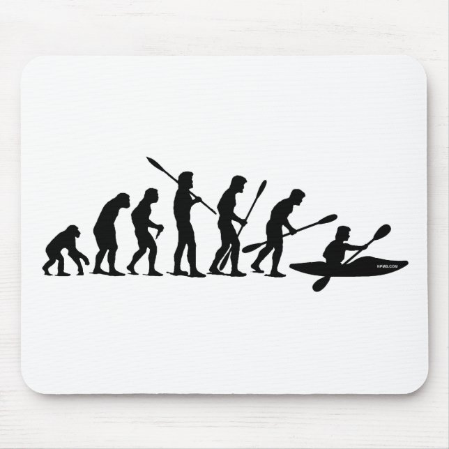 Evolution (Kajak) schaufeln Mousepad (Vorne)