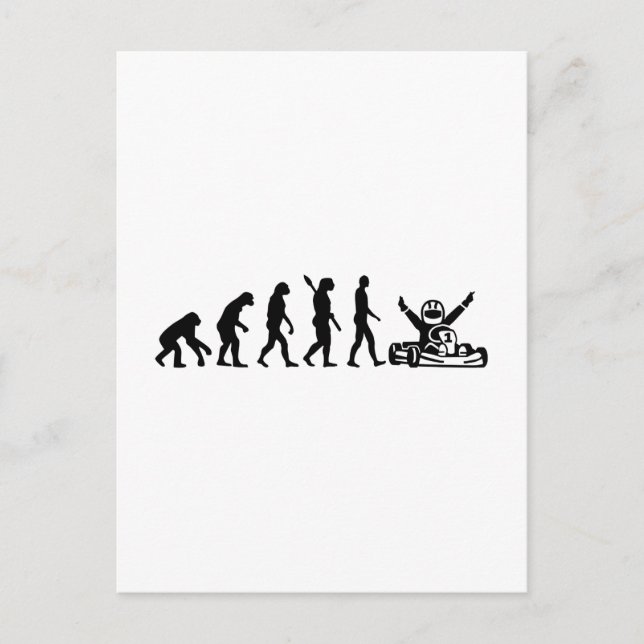 Evolution Kart Postkarte (Vorderseite)