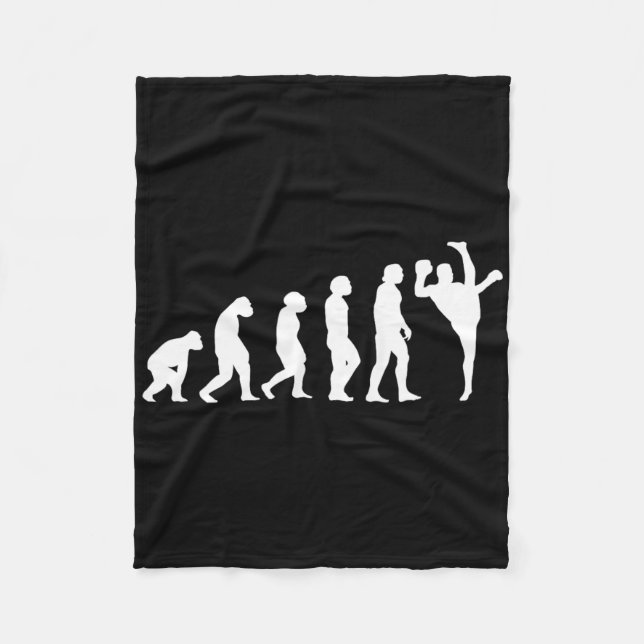 Evolution Kickboxen Kickboxer  Fleecedecke (Vorderseite)