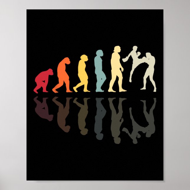 Evolution Kickboxen Martial Arts Knockout Faustkam Poster (Vorne)