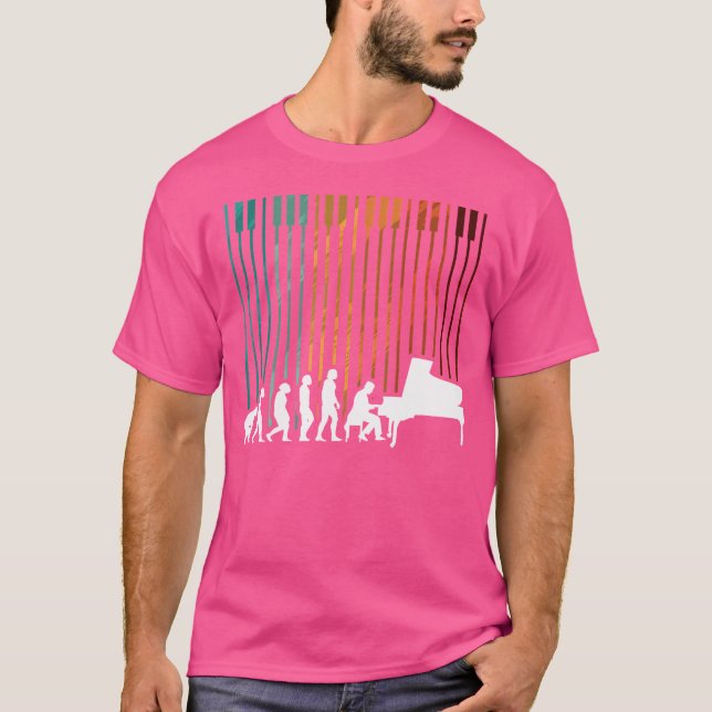 Evolution Klaviermusiker Keyboard Orchester T-Shirt (Vorderseite)
