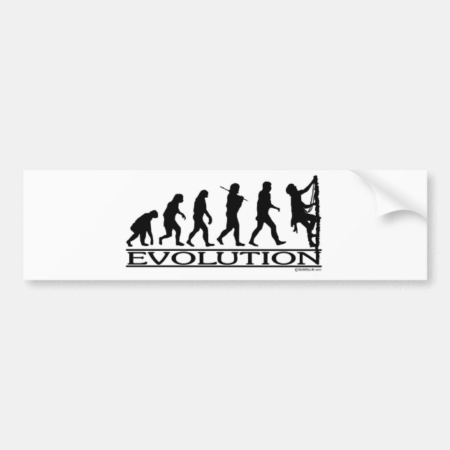 Evolution - kletternd autoaufkleber (Vorne)