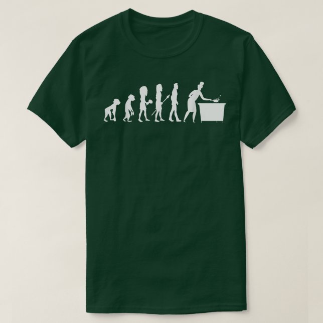 Evolution Koch Kochen Koch Küche Küche T-Shirt (Design vorne)
