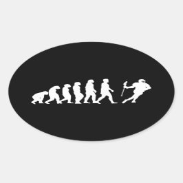 Evolution Lacrosse Ovaler Aufkleber