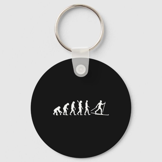 Evolution Langlaufen Schlüsselanhänger (Vorderseite)