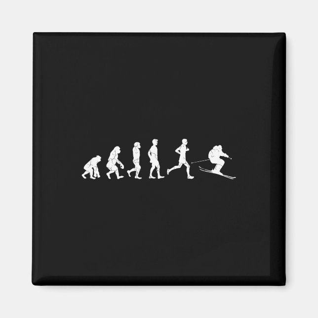 Evolution Langlaufen Wintersportbad Magnet (Vorne)