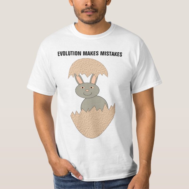 Evolution macht Fehler Funny Mens T Shirt (Vorderseite)