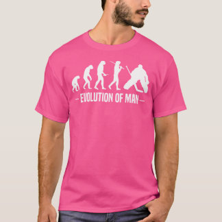 Evolution Man Funny Hockey Goalie T-Shirt