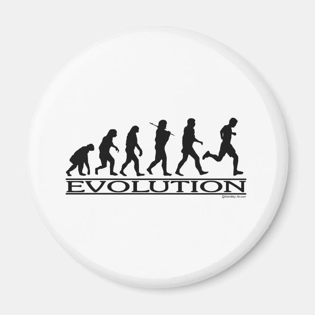 Evolution - Mann läuft Magnet (Vorne)