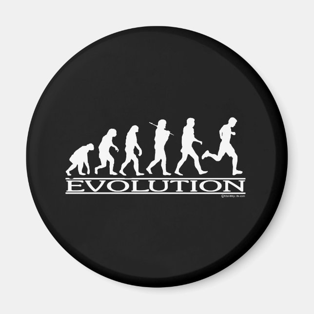 Evolution - Mann läuft Magnet (Vorne)