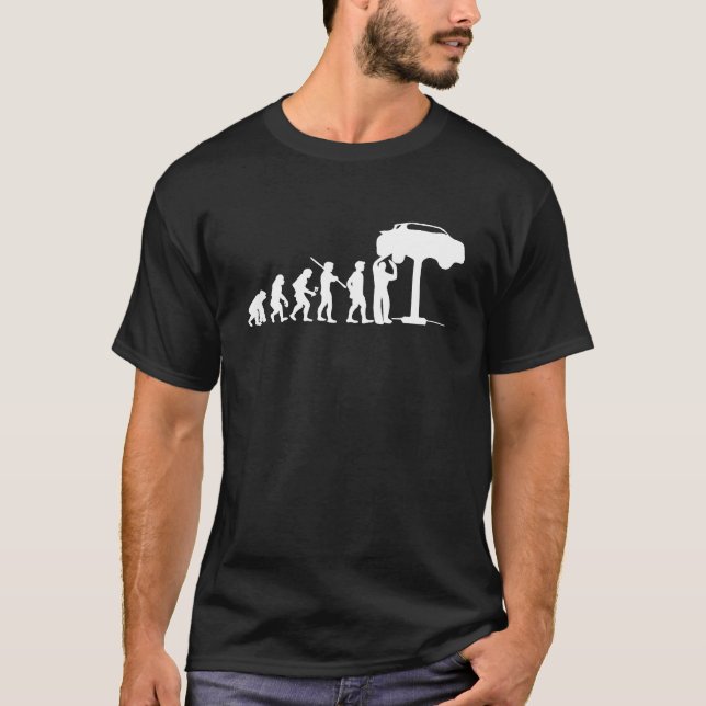 Evolution Mechaniker für Kraftfahrzeuge 4 T-Shirt (Vorderseite)