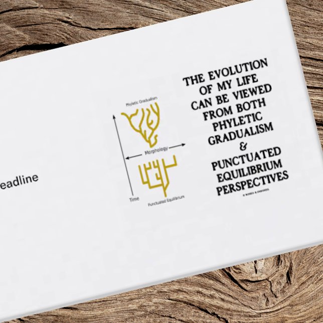 Evolution meines Lebens - Phyletischer Gradualismu Visitenkarte (Stagnation or rapid growth? Evolutionary biology humor is alive and well on this business card)