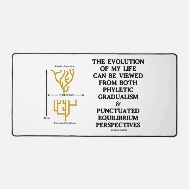 Evolution meines Lebens Phyltc Grdlism Punctd Equl Schreibtischunterlage (Vorderseite)