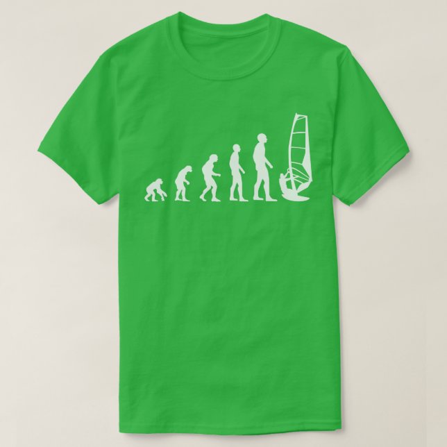Evolution Mens Windsurfing Funny Gift Long Sl T-Shirt (Design vorne)