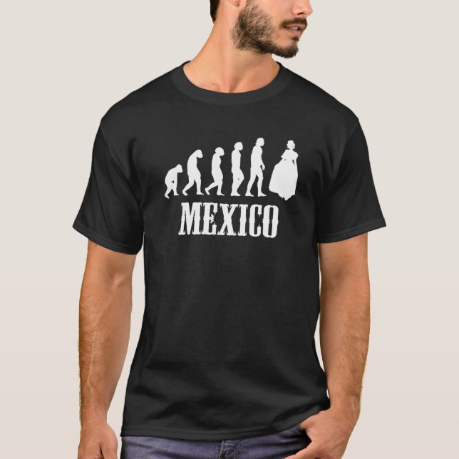 Evolution Mexiko, Evolution Mariachi & Mexiko T-Shirt (Vorderseite)