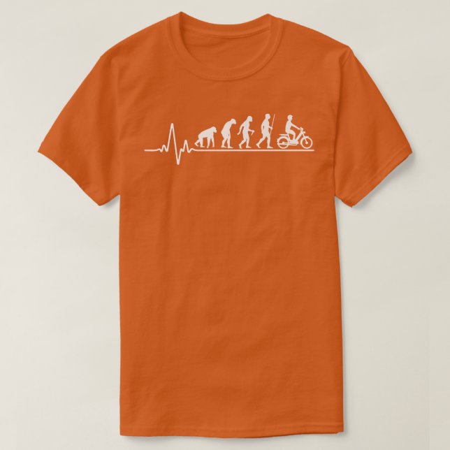 Evolution Moped Driver Heartbeat Moped Steyr Moped T-Shirt (Design vorne)