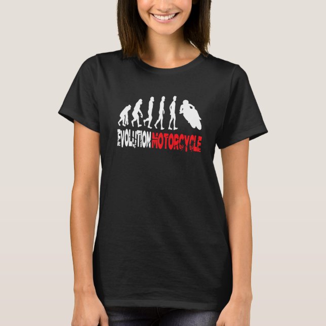 Evolution Motorrad Ebike Motorrad T-Shirt (Vorderseite)