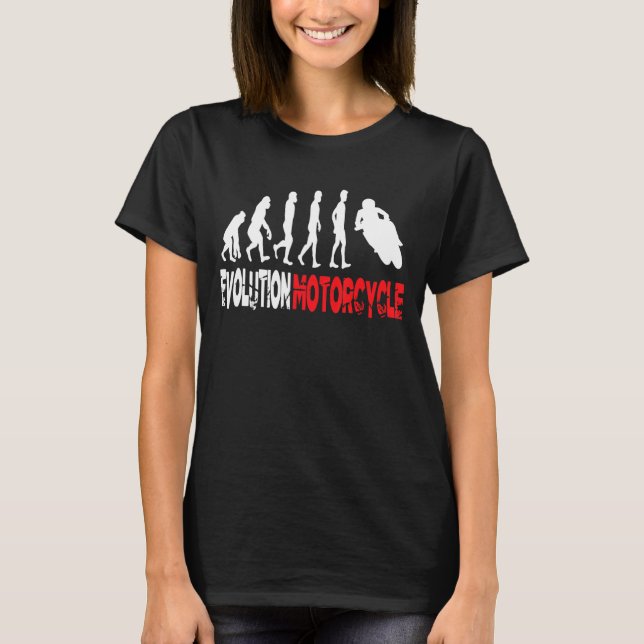 Evolution Motorrad Ebike Motorrad T-Shirt (Vorderseite)