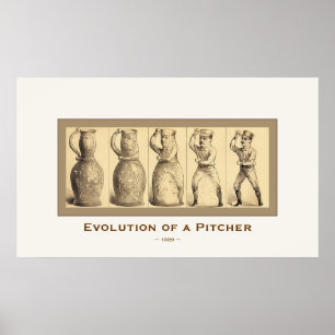 Evolution of a Pitcher ~ 1889 ~ Vintage Fine Art Poster