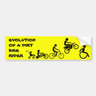Evolution Of A Rider Dirt Bike Motocross Stoßstang Autoaufkleber