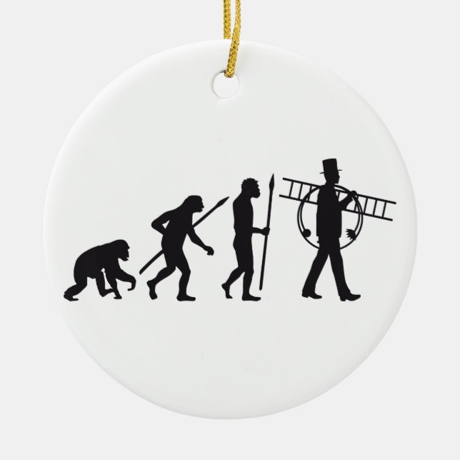 evolution of man chimney sweeps keramikornament (Vorne)
