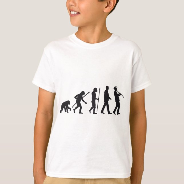 evolution of man clarinet player T-Shirt (Vorderseite)