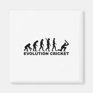 Evolution Of Man Cricket-Shirt Magnet