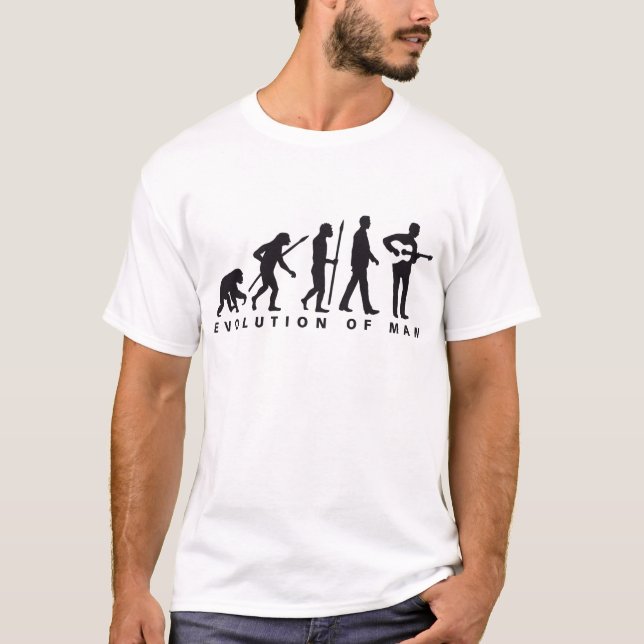 evolution of man western acoustic guitar player T-Shirt (Vorderseite)