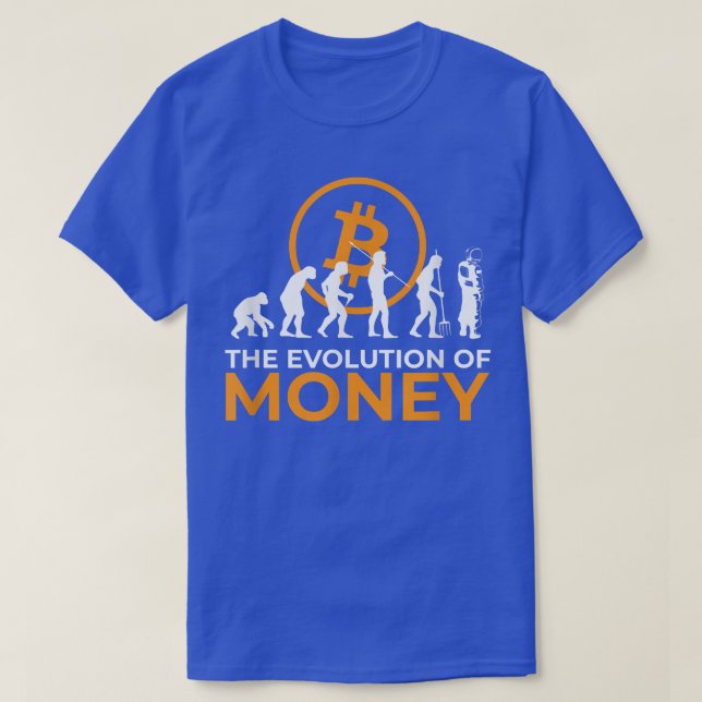 Evolution of Money Bitcoin to Mars T-Shirt (Design vorne)