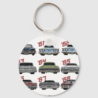 Evolution of the 60s Impala,1960,Hot Rod,Muscle Ca Schlüsselanhänger