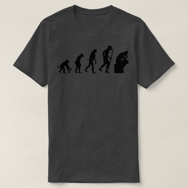 Evolution of the thinker philosophy philosopher 1 T-Shirt (Design vorne)