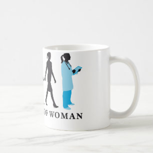 evolution of woman female doctor kaffeetasse