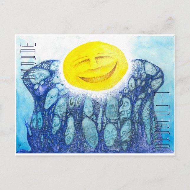 Evolution Orange Postkarte (Vorderseite)