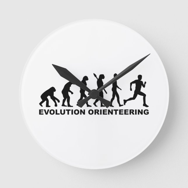 Evolution Orienteering Runde Wanduhr (Vorderseite)