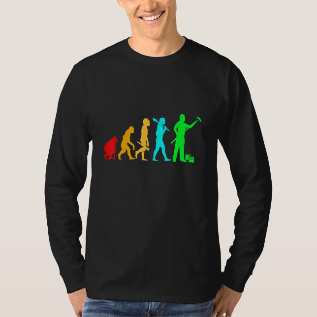 Evolution Paint Artist House Maler für Männer T-Shirt (Vorderseite)
