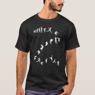 Evolution Parkour Vintag Retro Evolving Man a T-Shirt