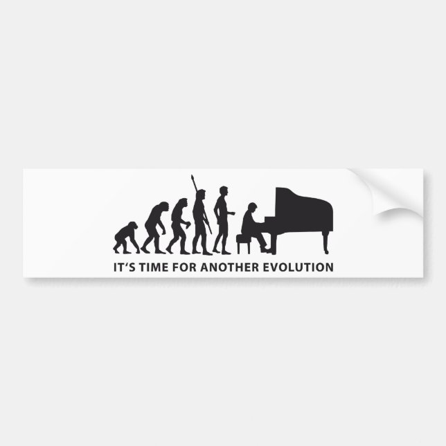 evolution piano autoaufkleber (Vorne)