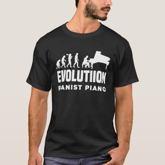 Evolution Piano Musician Keyboard Orchestra 1 T-Shirt (Vorderseite)