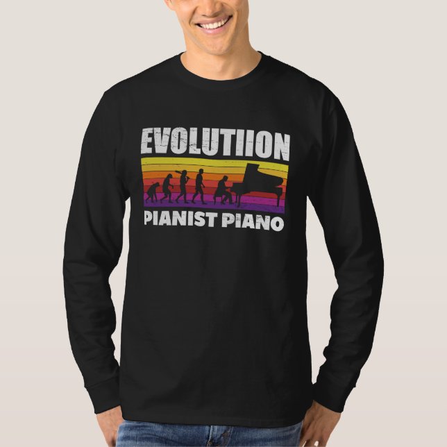 Evolution Piano Musician Keyboard Orchestra  6 T-Shirt (Vorderseite)