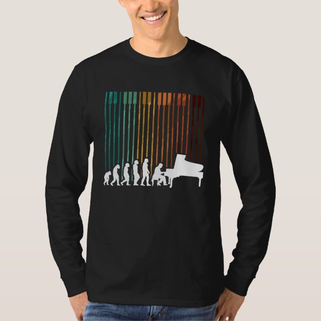 Evolution Piano Musician Keyboard Orchestra T-Shirt (Vorderseite)