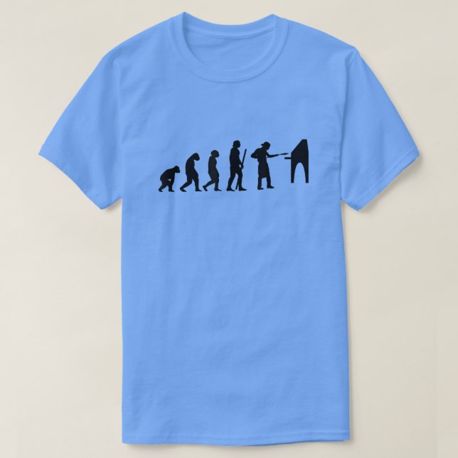 Evolution Pizza Lieferung Typ essen Pizza Es T-Shirt (Design vorne)