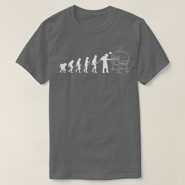 Evolution Pizza Lieferung Typ essen Pizza Es T-Shirt (Design vorne)