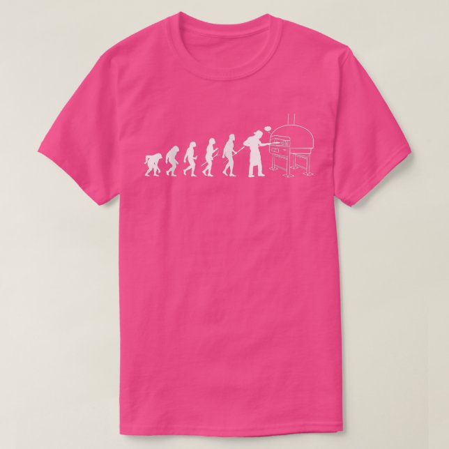 Evolution Pizza Lieferung Typ essen Pizza Es T-Shirt (Design vorne)